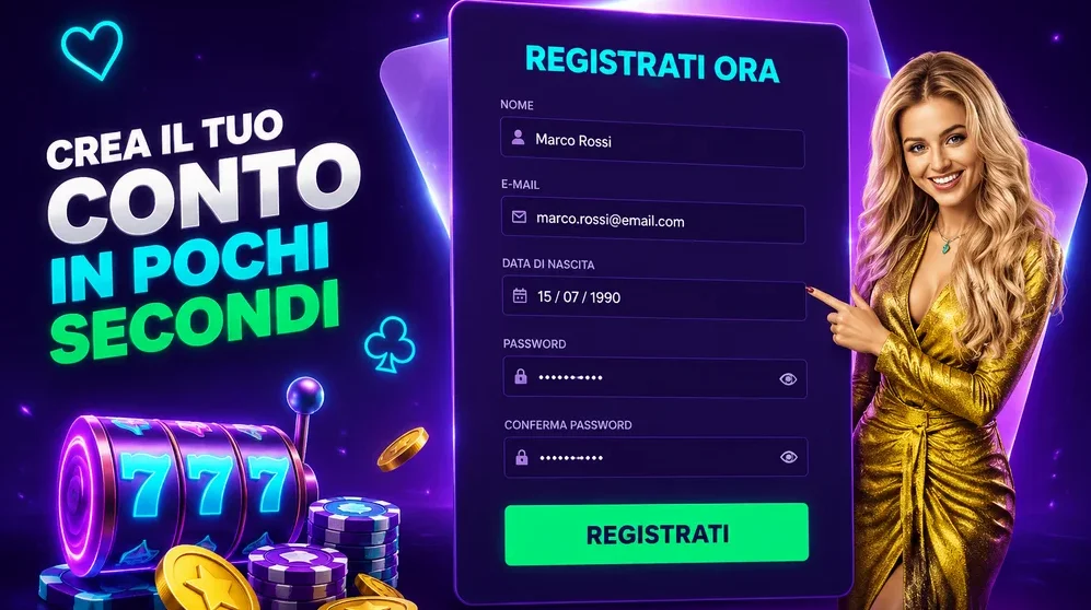 modulo di registrazione con campi compilati